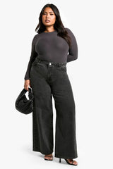 Plus Double Layer Ruched Long Sleeve Top