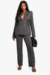 Woven Tailored Slim Straight Leg Trousers