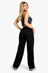Jersey Elasticated Waistband Pin Tuck Leg Trouser