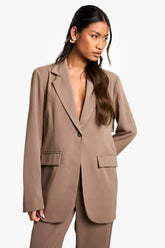Woven Open Back Tailored Blazer