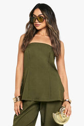 Woven Bandeau Top