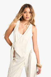 Tailored Wrap Detail Top