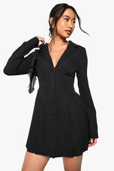 Volume Frill Blazer Dress