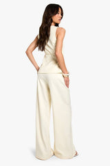 Tall Linen Look Tailored Trouser