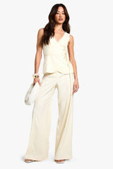 Tall Linen Look Tailored Trouser