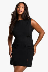 plus bengaline mini shift dress