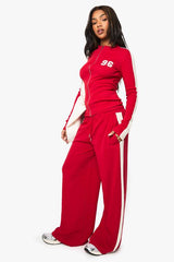 96 Rib Shrunken Zip Through Top