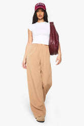 Woven Elasticated Wide Leg Trousers