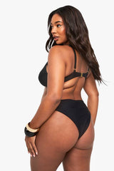 Plus Wide Strap Trim Bikini Top