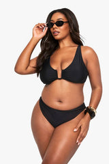 Plus Wide Strap Trim Bikini Top
