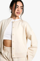 High Neck Fleece Cardigan