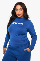Plus Iykyk Fitted Long Sleeve Top
