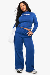 Plus Iykyk Fitted Long Sleeve Top