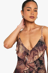 Mesh Frill Detail Cami Top