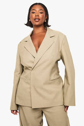 Plus Tailored Wrap Blazer