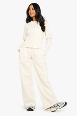 Deep Hem Popper Bomber Sweatshirt Tracksuit