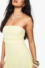 Lace Bandeau Smock Dress