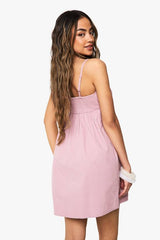 Linen Look Cami Swing Mini Dress