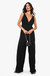 Tall Chiffon Strappy Wide Leg Jumpsuit