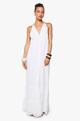 Tall Broderie Anglaise Halterneck Maxi Dress