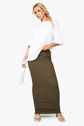 Textured Column Maxi Skirt