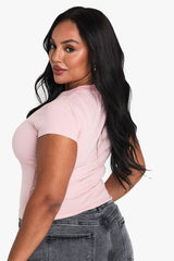 Plus Boohoo Basics Fitted Top