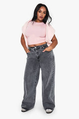 Plus Boohoo Basics Fitted Top