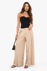 Woven Pinstripe Extreme Wide Leg Trousers