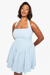 Plus Halter Skater Dress
