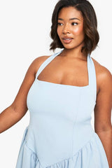 Plus Halter Skater Dress