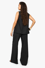 Poplin Sleeveless Blouse & Wide Leg Trouser Co-ord