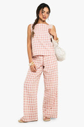 Gingham Woven Boxy Co-Ord