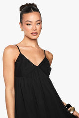 Tall Chiffon Strappy Volume Maxi Dress