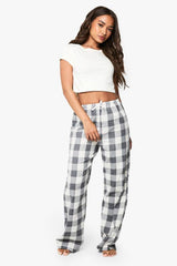 Check Short Sleeve Baby T-Shirt & Trousers Pyjama Set