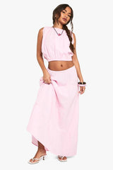 Linen Maxi Tiered Skirt
