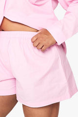 Plus Cotton Poplin Button Down Short