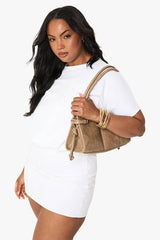 plus cotton blouson t-shirt dress