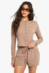 Crinkle Tie Wast Runner Short