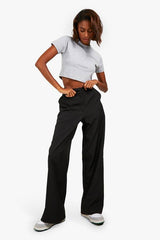 Straight Leg Relaxed Fit Tailored Trousers