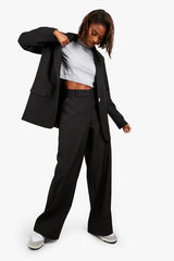 Straight Leg Relaxed Fit Tailored Trousers