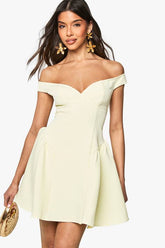 Bardot Structured Volume Skater Mini Dress
