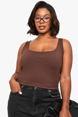Plus sculpt scoop neck tank top