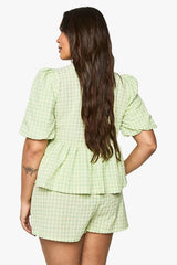 Plus Tie Front And Short Co-ord