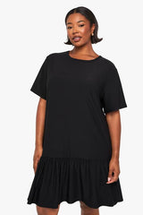 Plus drop hem smock dress