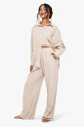 Cotton Tonal Pinstripe Pyjama Trouser