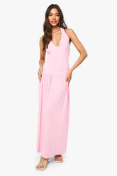 Slinky Plunge Maxi Dress