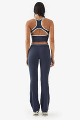 DSGN Studio Ultra Sculpt Contrast Binding Wrap Waist Flare Legging