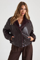 Funnel Neck Borg Lined Aviator