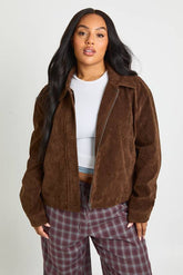Plus Suede Button Down Jacket