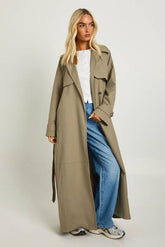 Maxi Belted Trench Coat